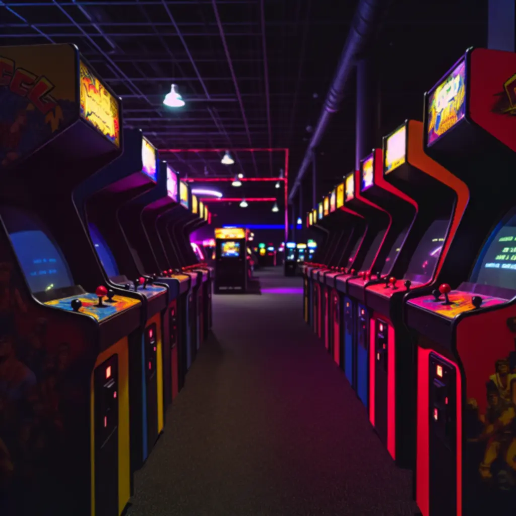 Ikoniczne automaty arcade z lat 80. w rzędzie