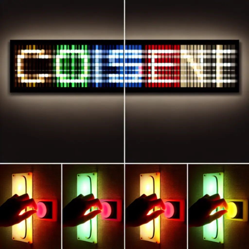 Panel neonowych lampek statusu zgód użytkownika