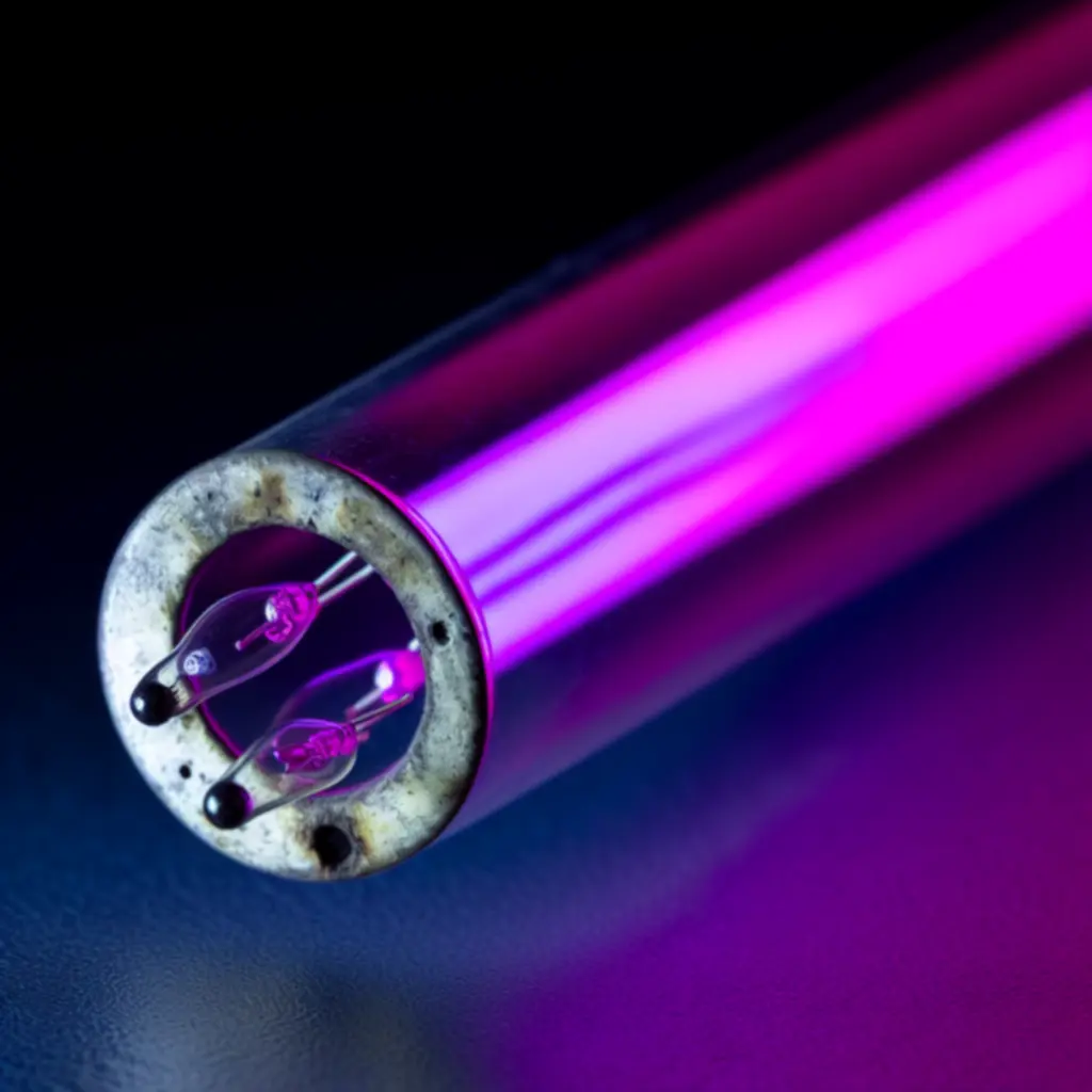 Makro zbliżenie ręcznie giętej rury neonowej