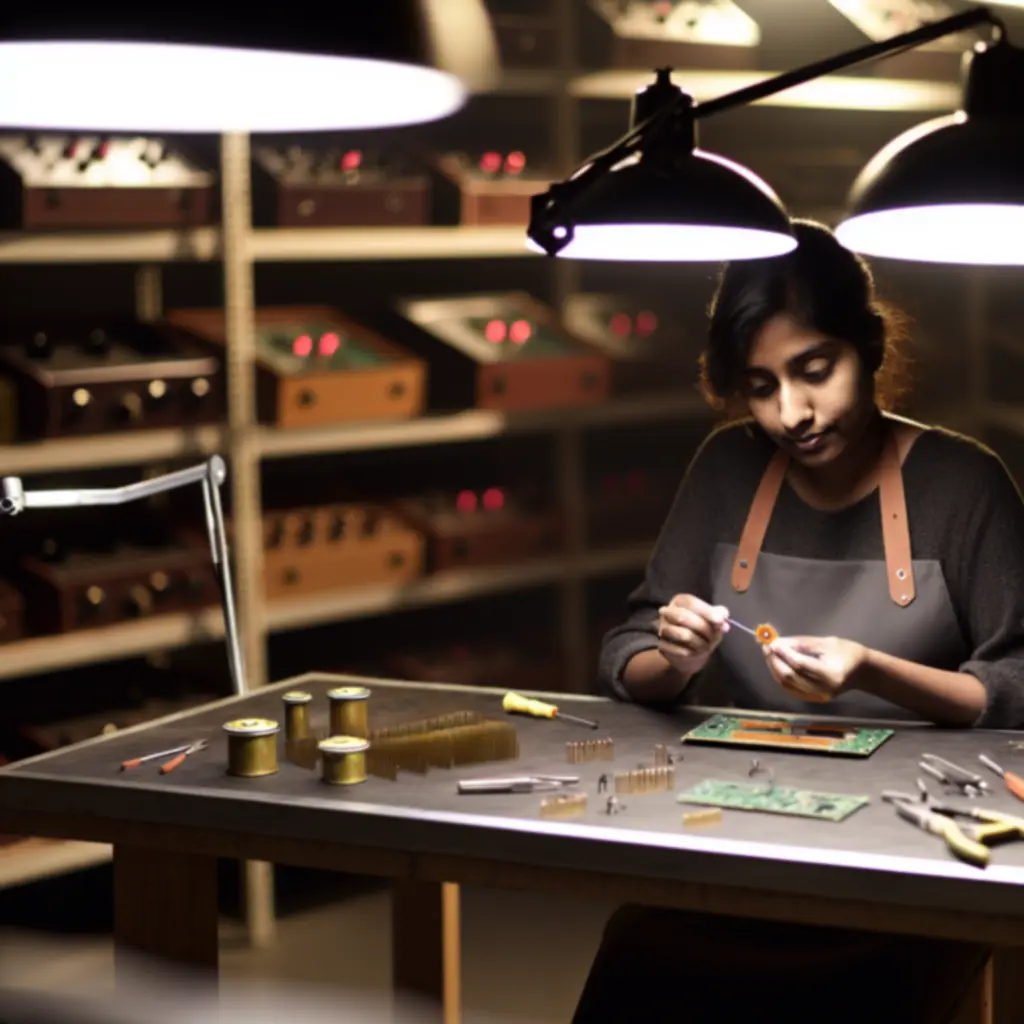 Technik przy stanowisku reprodukcji grafiki