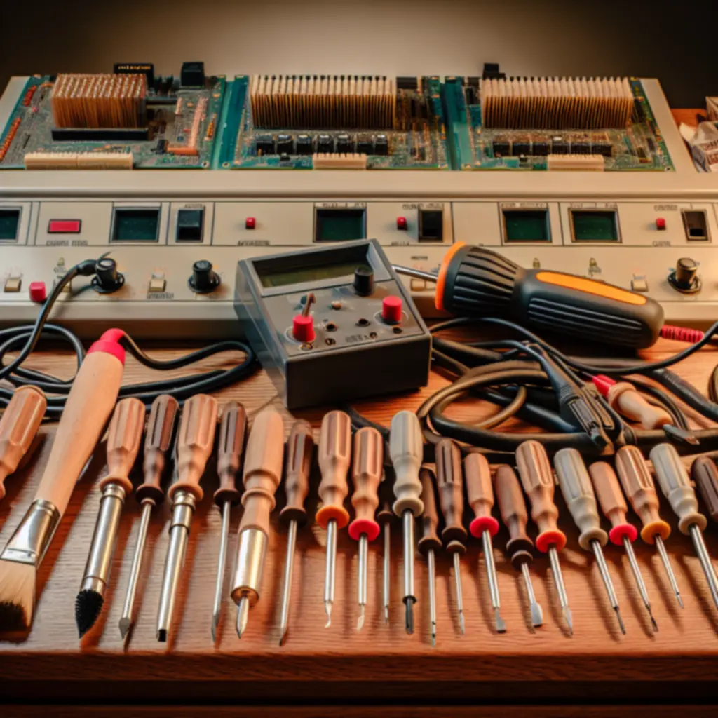 Zestaw narzędzi do renowacji automatów arcade na stole